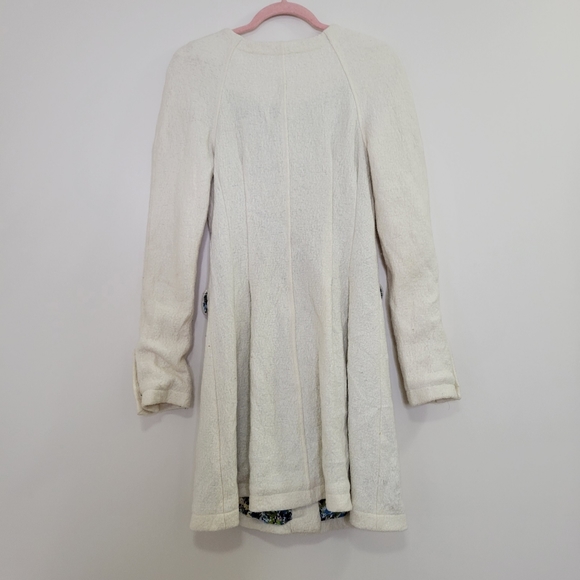 Free people wool blend coat S off white color - Picture 2 of 4